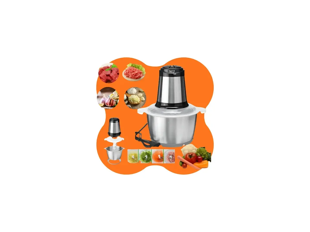 Multiprocessador Picador De Carne Alho Legumes Elétrico 2l Inox