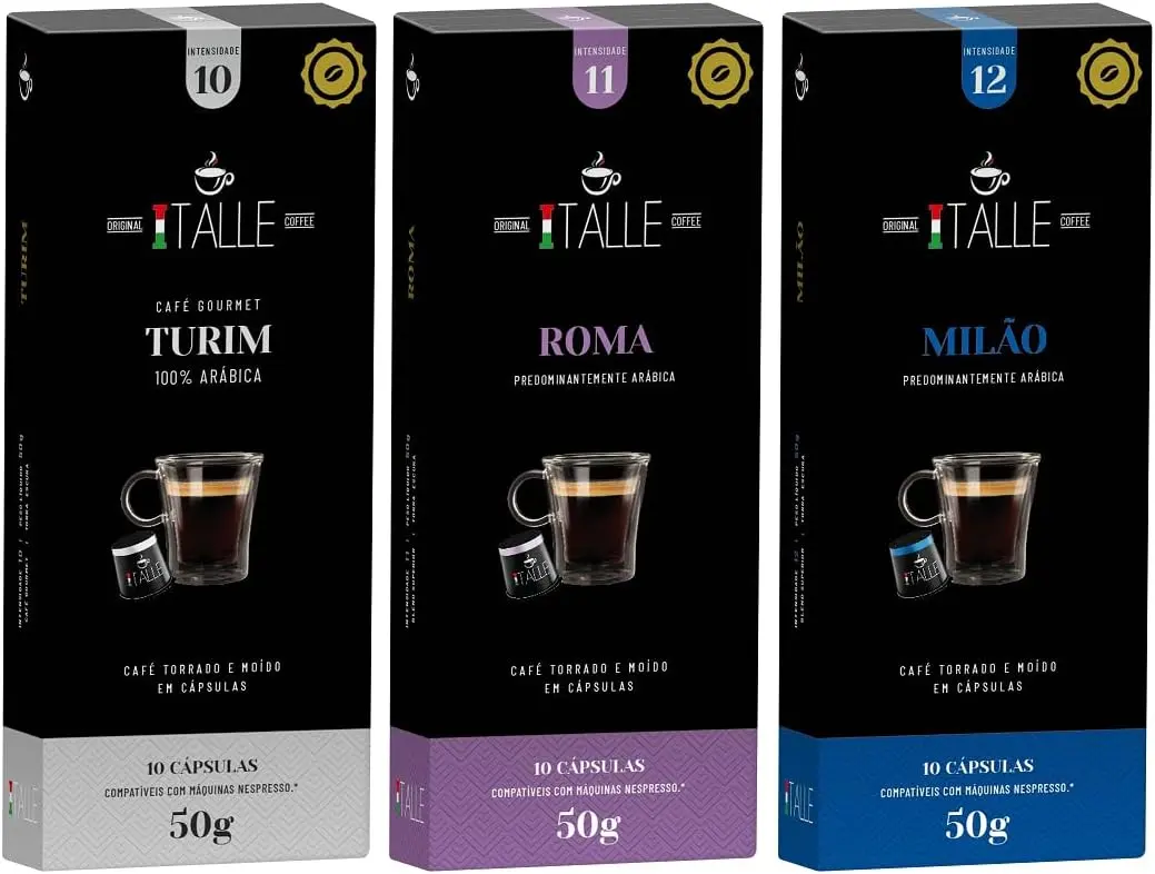 Cápsulas Compatíveis Nespresso Café Italle 50 Und