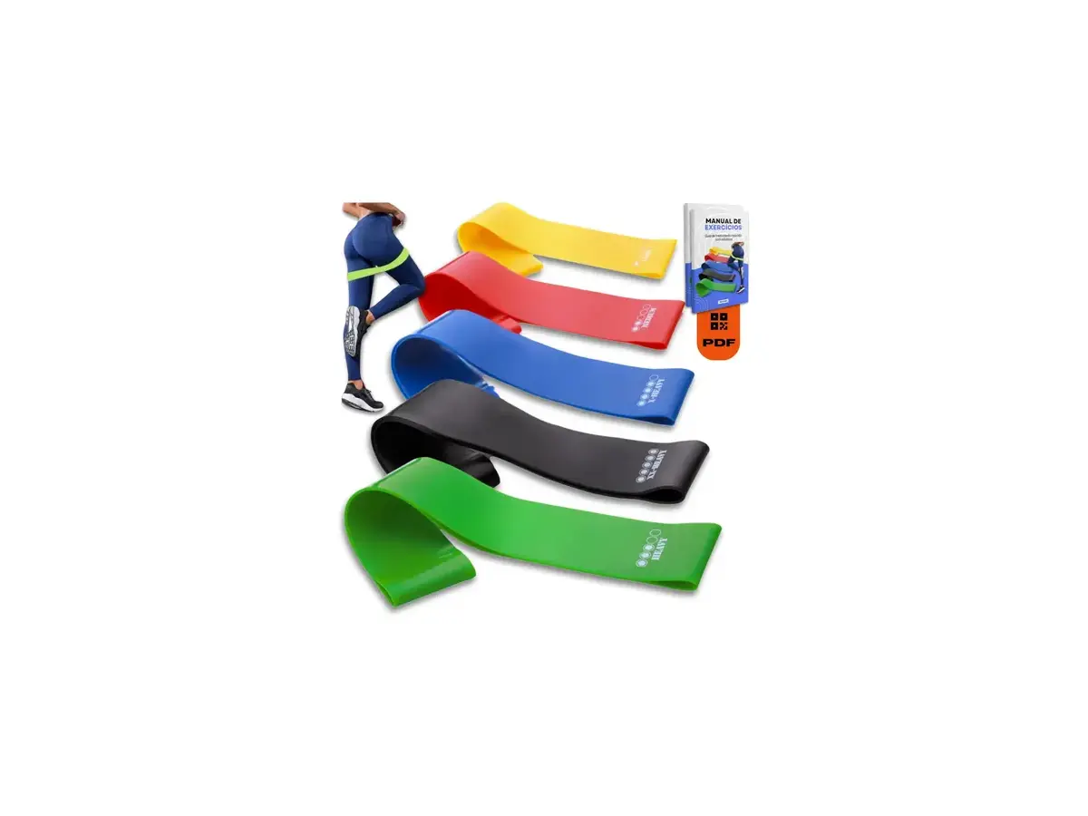 Kit 5 Faixa Elástica Super Mini Band Extensor Elástico