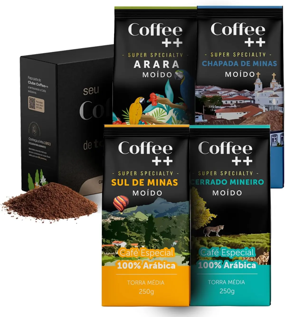 Kit 4 Pacotes Café Especial Torrado e Moído Coffee Mais