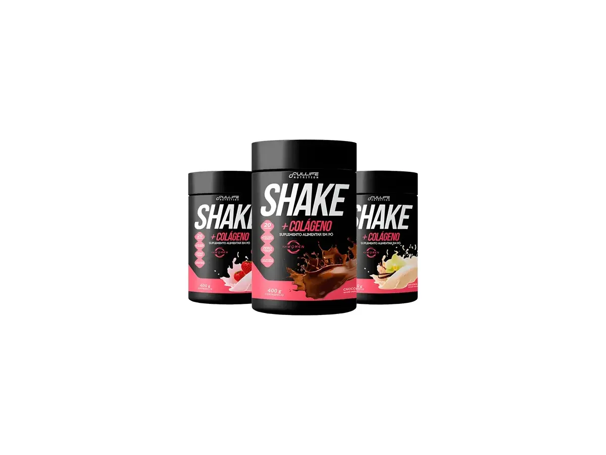Shake Substituto de Refeição com Colágeno (Kit 3 Sabores)