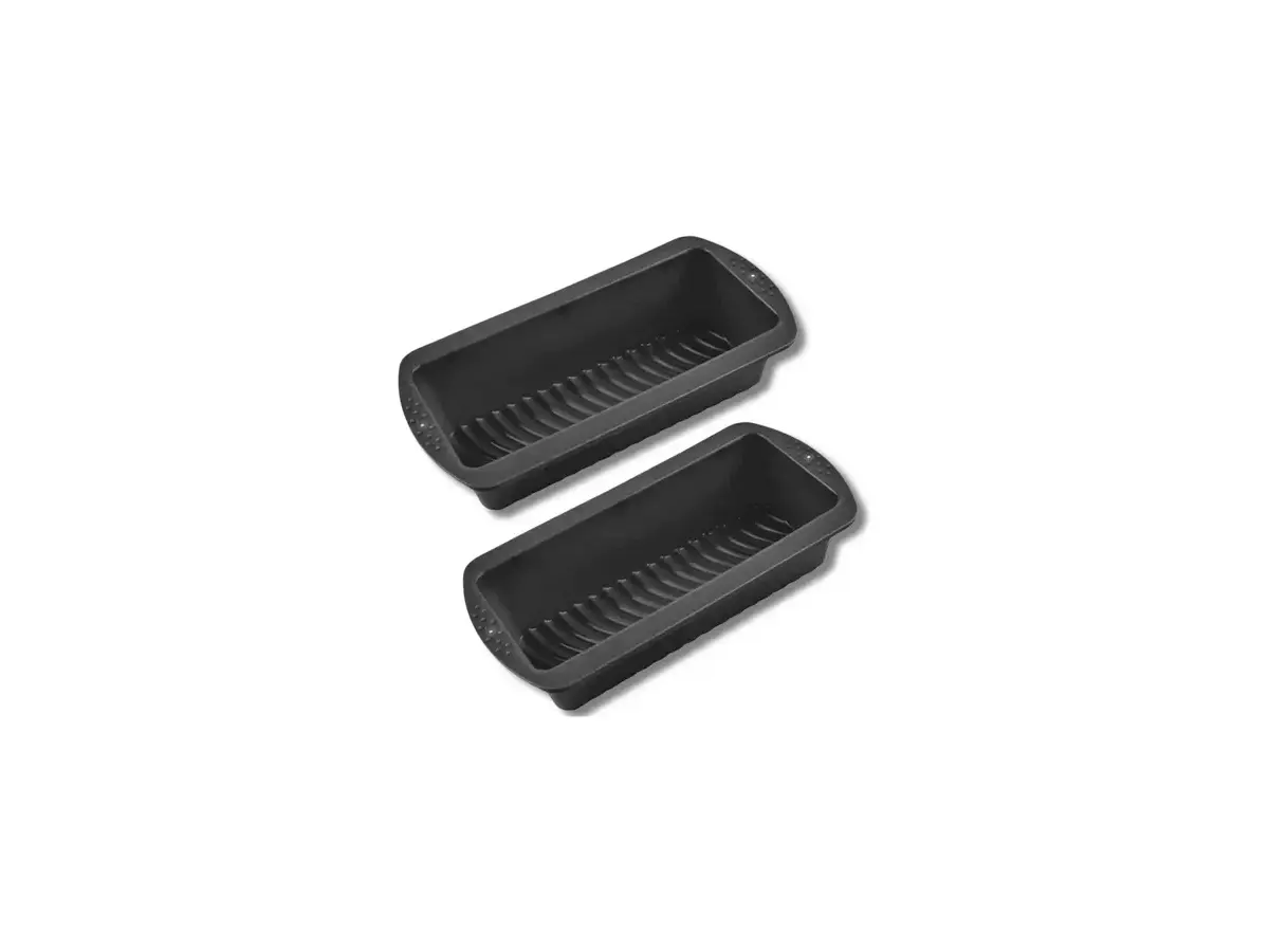 Kit 02 Formas De Silicone Retangular Para Pães E Bolo Inglês