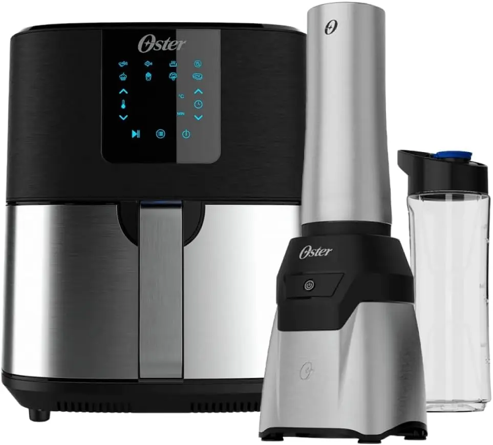 Kit Blender Power Inox e Fritadeira Ultra Digital 4,8L Oster